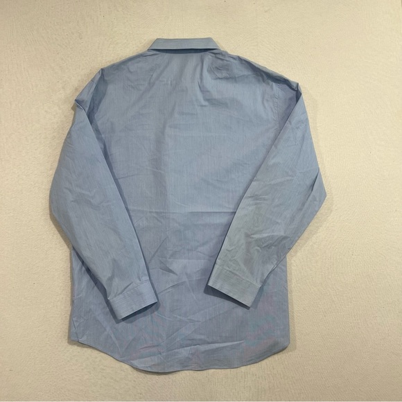 Reaction Kenneth Cole Men Blue Button Down Size 18 34/35 - Picture 2 of 7